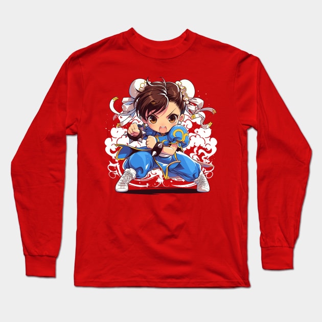 chun li Long Sleeve T-Shirt by StevenBag